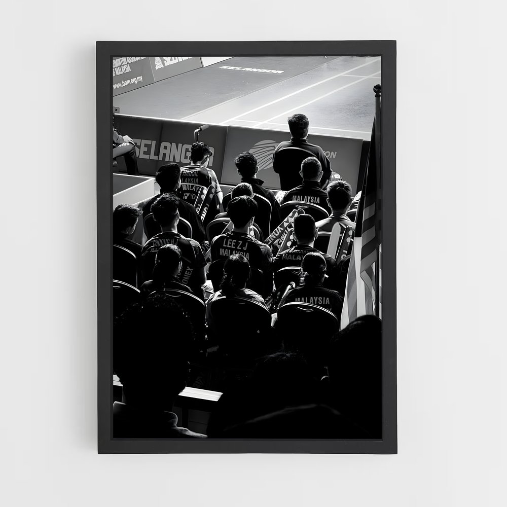 Poster Microphone Champion – affiche Badminton (vue 2)